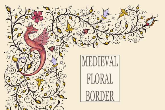 Download Medieval Floral Border. - Premium Resources