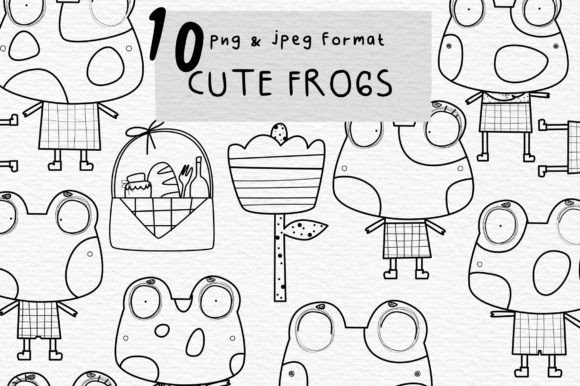 Download Cute Frog Digital Stamps - Digital stamps Collection