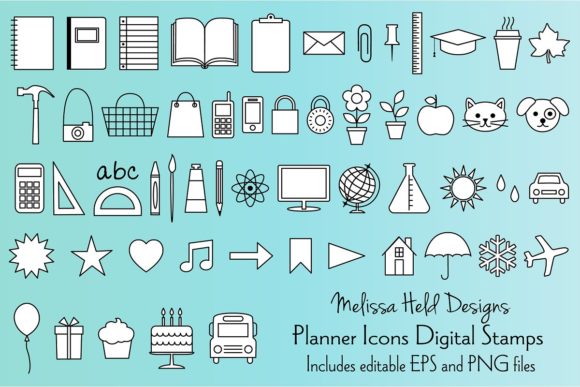 Download Planner Icons Digital Stamps - Digital stamps Collection