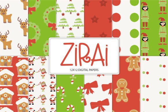 Download Cute Christmas Digital Paper Pack - Christmas digital paper pack Collection
