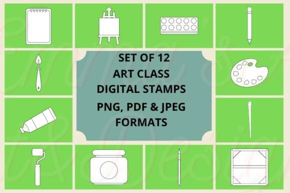 Download Art Class Digital Stamps - Digital stamps Collection