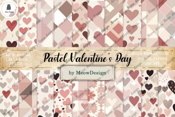 Download Boho Valentine's Digital Paper - Premium Resources